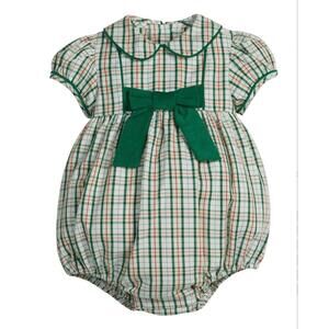 NEW LITTLE ENGLISH kids' marisa bubble onesie in mistletoe tartan